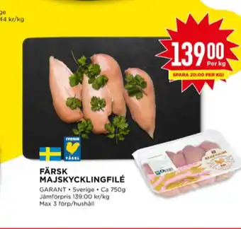 Willys Garant kycklingfilé erbjuda