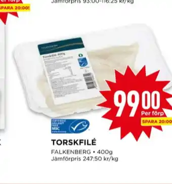Willys Falkenberg seafood torskfilé erbjuda