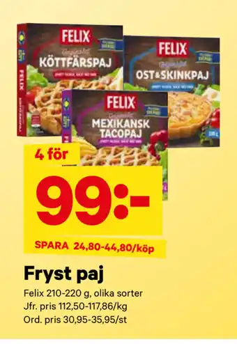 City Gross Fryst paj erbjuda