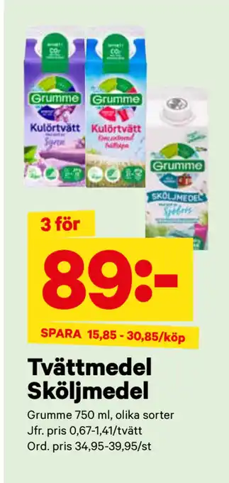 City Gross Tvättmedel sköljmedel erbjuda