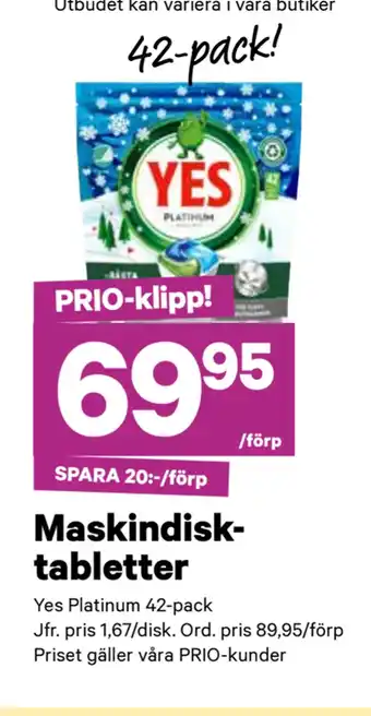City Gross Maskindisktabletter erbjuda