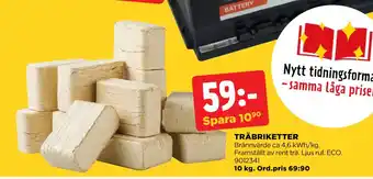 Jem&Fix Träbriketter erbjuda