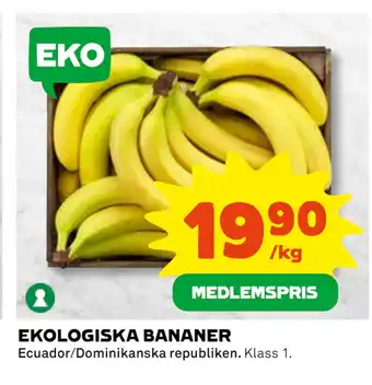 Coop Daglivs Ekologiska bananer erbjuda