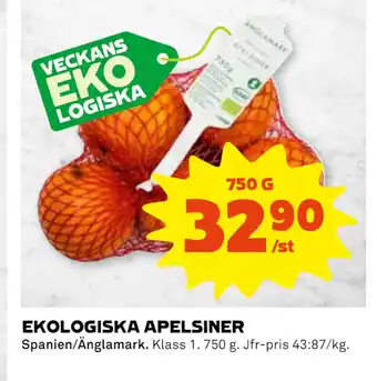 Coop Daglivs Ekologiska apelsiner erbjuda