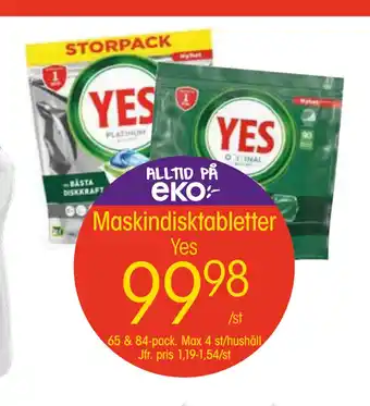 EKO Maskindisktabletter erbjuda