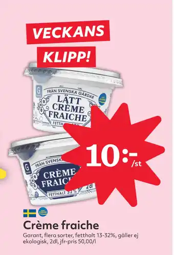 Hemköp Crème fraiche erbjuda
