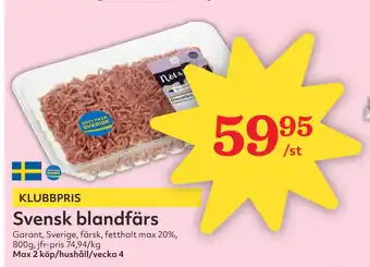 Hemköp Svensk blandfärs erbjuda