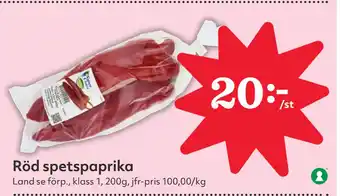 Hemköp Röd spetspaprika erbjuda