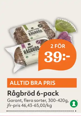 Hemköp Rågbröd 6-pack erbjuda