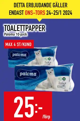 Matdax Toalettpapper erbjuda