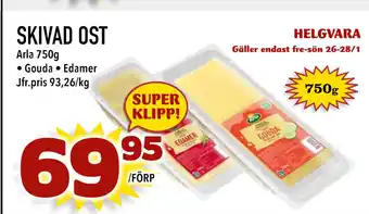 Nya Pulsen Skivad ost erbjuda