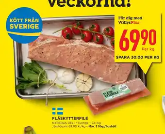 Willys Hemma Fläskytterfilé erbjuda
