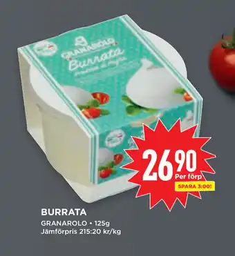 Willys Burrata erbjuda