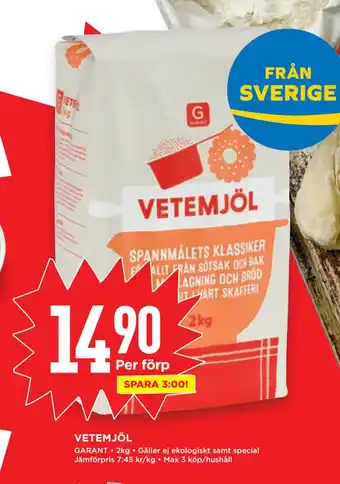 Willys Vetemjöl erbjuda