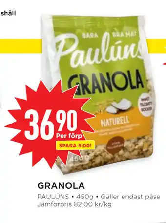 Willys Granola erbjuda