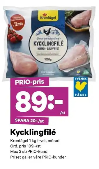 minmatbutik Kycklingfilé erbjuda