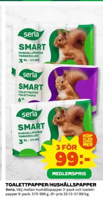 Coop Smart hushållspapper erbjuda