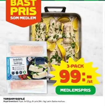 Coop Royal greenland torskfilé erbjuda