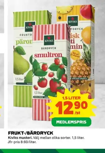 Coop Kivik fruktdryck erbjuda