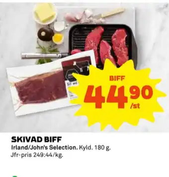 Coop Johns selection biff skivad erbjuda