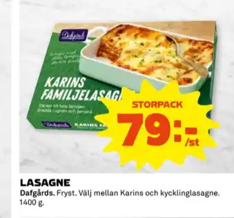 Coop Dafgårds lasagne erbjuda