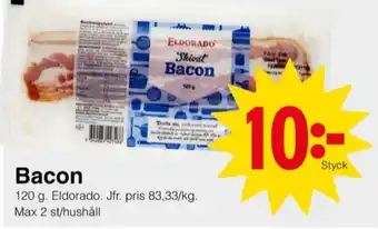 Matöppet Eldorado baconskivor erbjuda