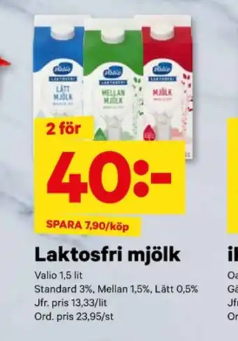 City Gross Valio lättmjölk erbjuda