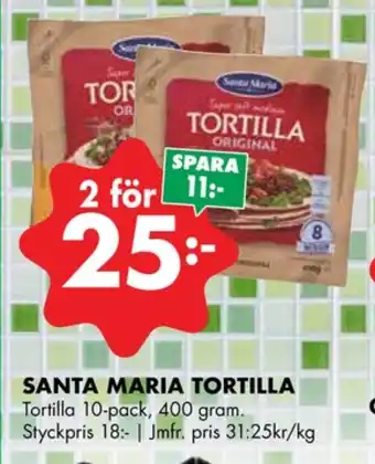 ÖoB Santa maria tortillas erbjuda