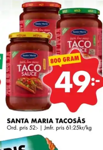 ÖoB Santa maria tacosås erbjuda