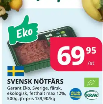 Tempo Garant nötfärs 12% erbjuda