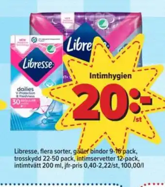 Östenssons Libresse bindor erbjuda