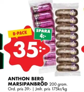 ÖoB Anthon berg marsipanbröd nougat erbjuda