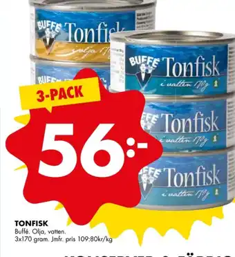 ÖoB Buffe tonfisk erbjuda