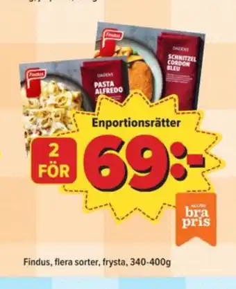 Östenssons Findus färdigrätter erbjuda
