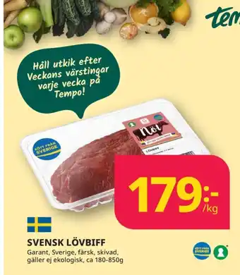 Tempo Garant lövbiff erbjuda