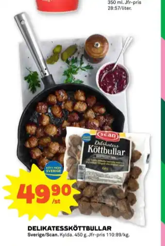 Stora Coop Scan köttbullar erbjuda