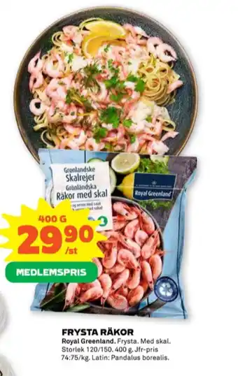 Stora Coop Royal greenland räkor med skal erbjuda