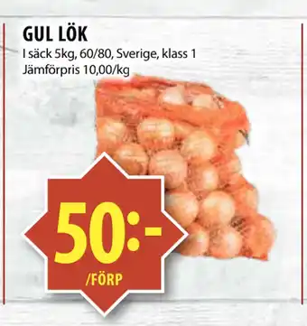 Matvärlden Tensta Gul lök erbjuda
