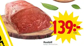 Matöppet Rostbiff erbjuda