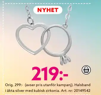 Albrekts Guld Halsband i äkta silver med kubisk zirkonia erbjuda