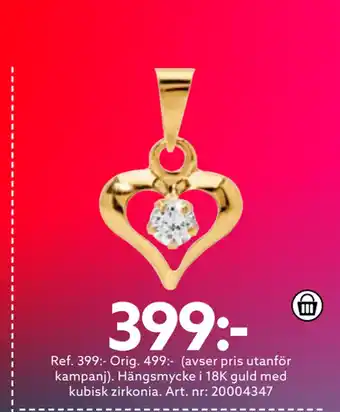 Albrekts Guld Hängsmycke i 18k guld med kubisk zirkonia erbjuda