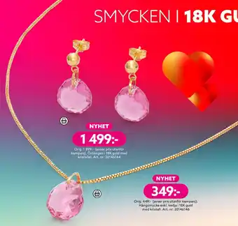 Albrekts Guld Hängsmycke exkl. kedja i 18k guld med kristall erbjuda