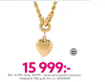 Albrekts Guld Halsband i 18k guld erbjuda