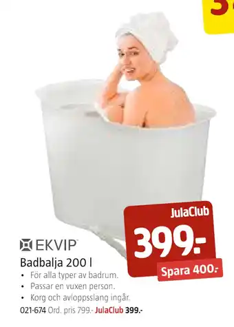 Jula Badbalja 200 l erbjuda