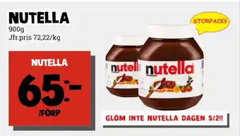 MatArket Nutella erbjuda