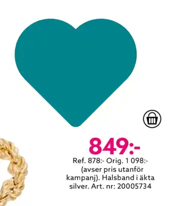 Albrekts Guld Halsband i äkta silver erbjuda