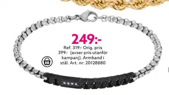 Albrekts Guld Armband i stål erbjuda