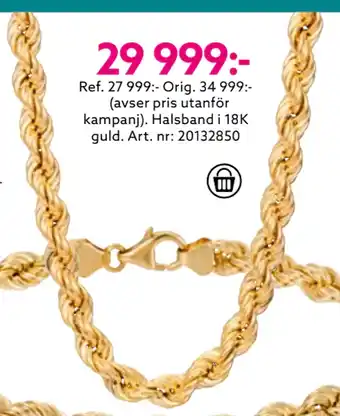 Albrekts Guld Halsband i 18k guld erbjuda