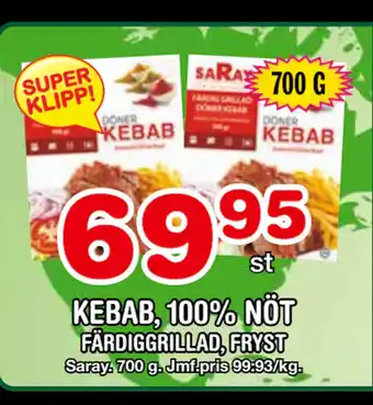 Nya Pulsen Kebab, 100% nöt erbjuda