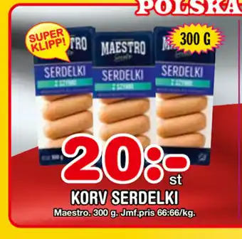 Nya Pulsen Korv serdelki erbjuda